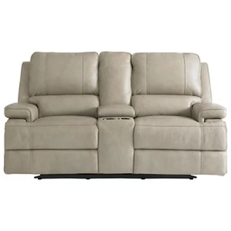 Double Reclining Console Loveseat with Power Headrests
